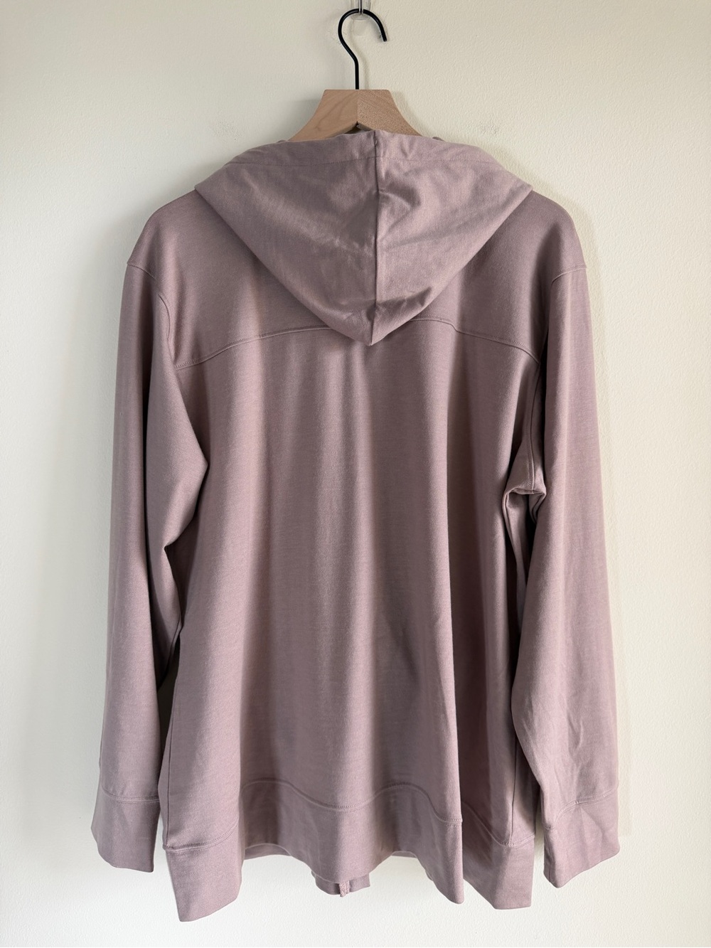 Woolx Ryann Hoodie Cream Heather Merino Wool Blend Full Zip Size 1X - Picture 5 of 10